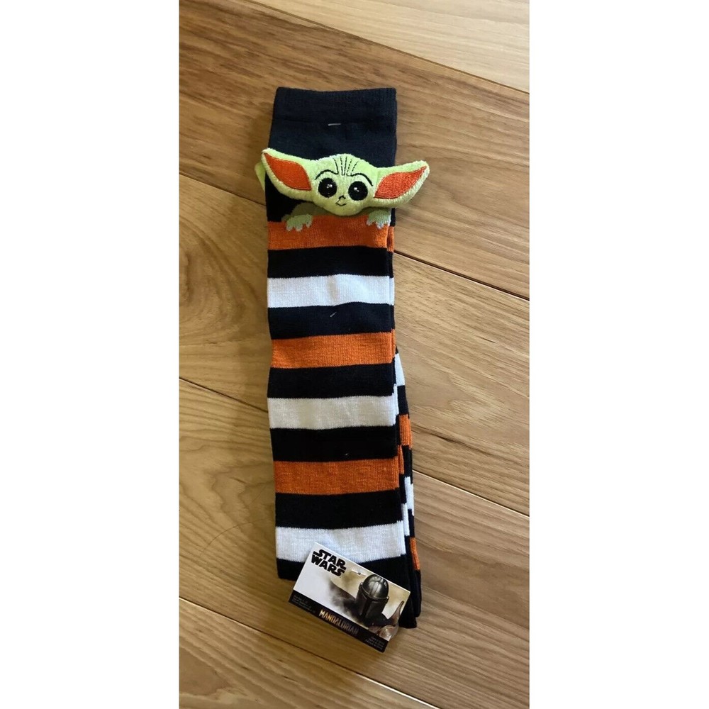 Women’s Disney Star Wars The Mandalorian Baby 3d Knee High Socks  Size 4-10